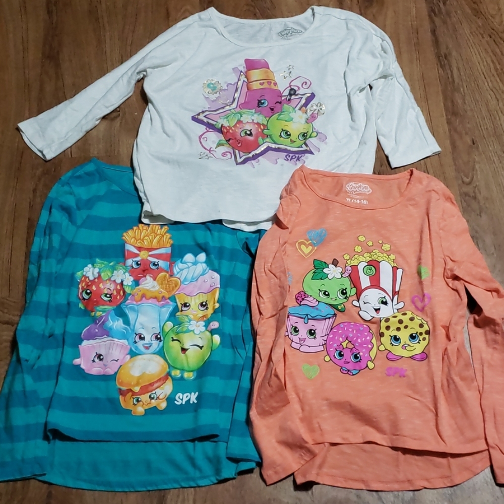 Shopkins long sleeve shirt set of 3 multicolors